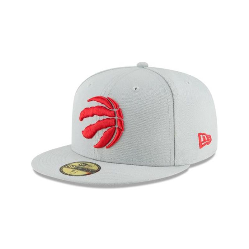 NBA Toronto Raptors Basic 59Fifty Fitted (JWR4721) - Grey New Era Caps